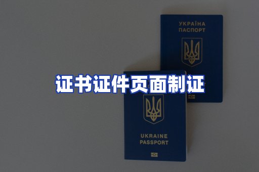证书证件页面制证